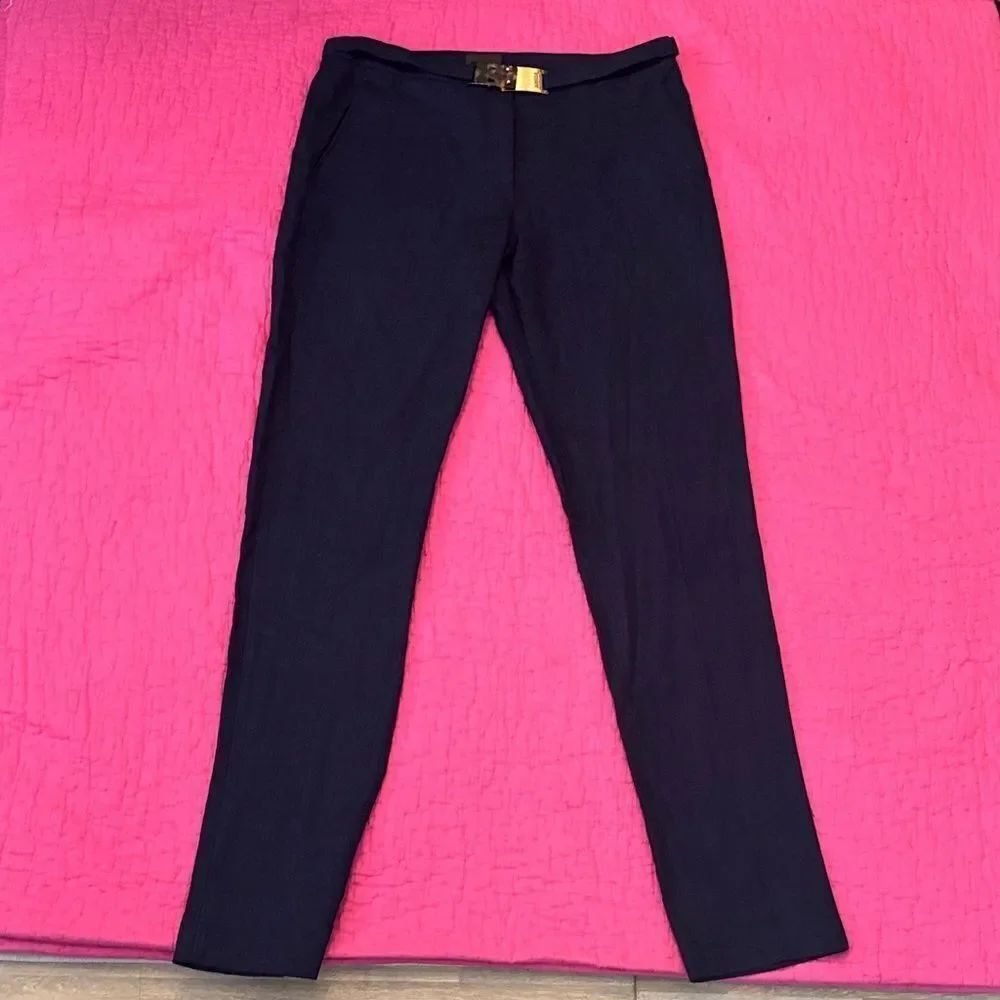 Fendi Dark Navy Dress belted pants, US6